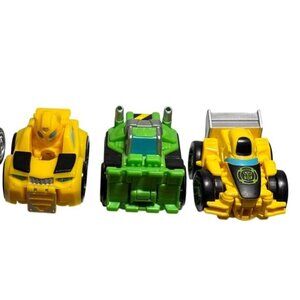 Transformer Rescue Bot Flip Racers Race Cars Bulldozer Mini Playskool